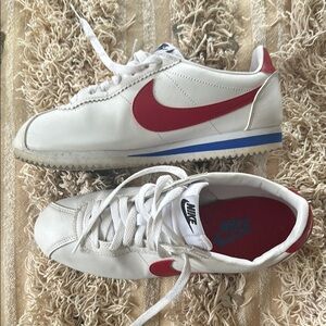 Nike Classic Cortez White and Red Sneakers